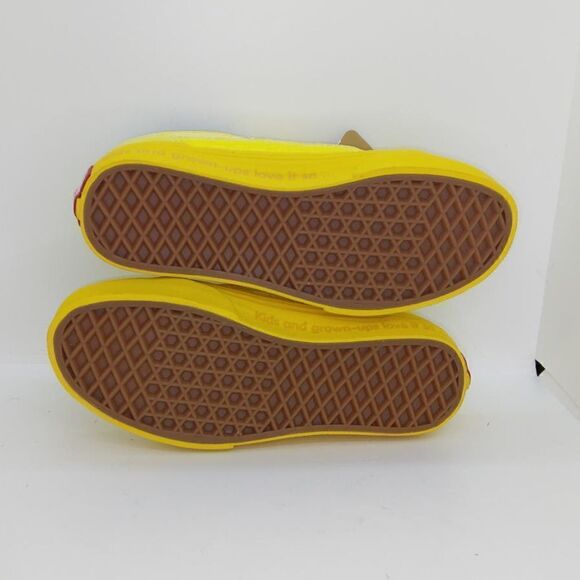 VANS Haribo Girls NEW Shiny Yellow Gold Bears Pattern Sneakers - sz. 2 1/2Y - Picture 5 of 6